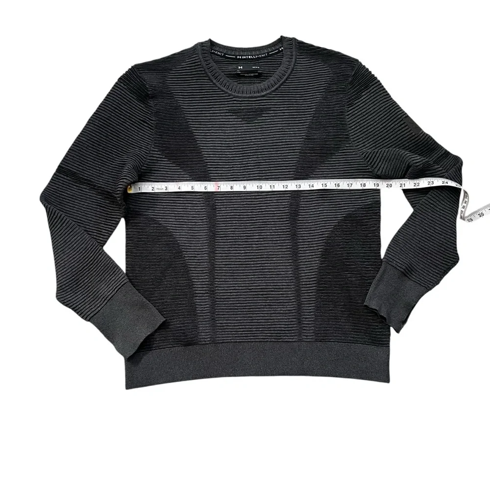 Under Armour New Mens Dark Gray Intelli-Knit Phantom 2.0 Crew Sweater Sz Large
